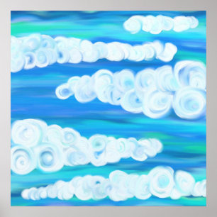 Póster Nubes Swirly