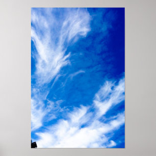 Póster Nubes Tenues - Azul