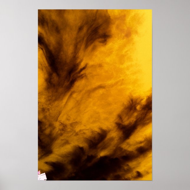 Póster Nubes Wispy - Golden (Frente)