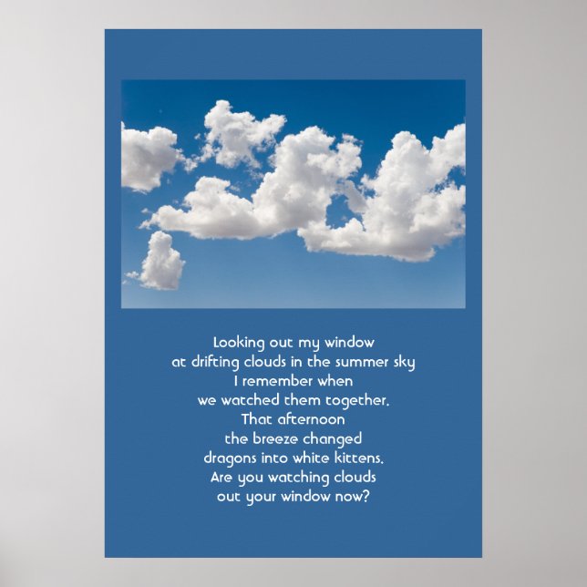 Póster Nubes y cielo (Frente)