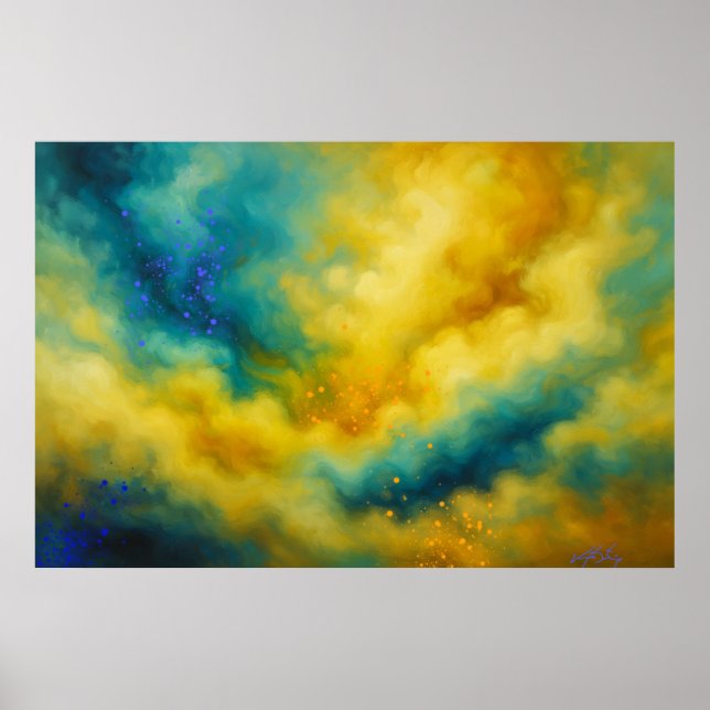 Póster Nubes y colores vívidos (Frente)