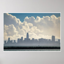 Póster Nubes y la Ciudad