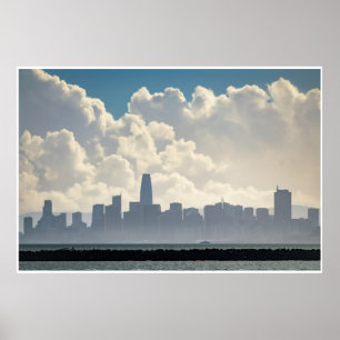 Póster Nubes y la Ciudad