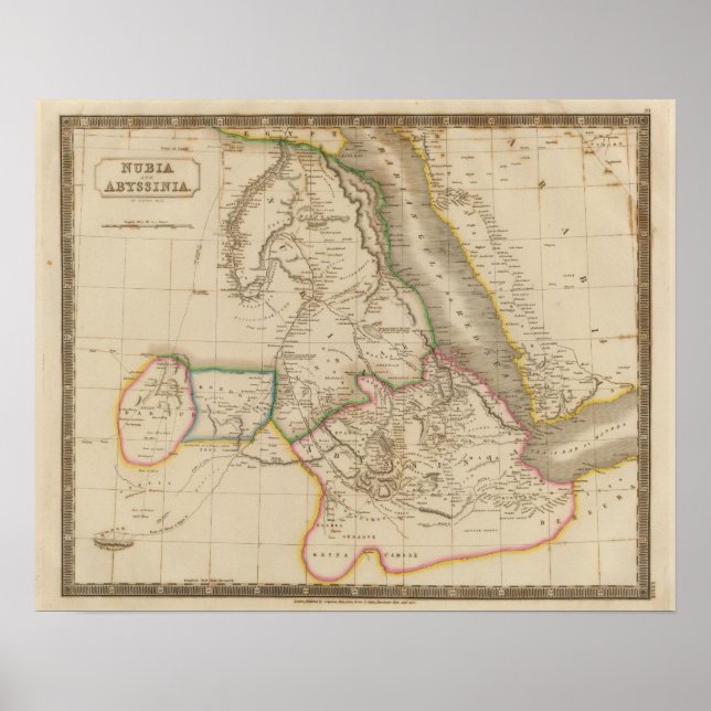 Póster Nubia, Abisinia, África (Frente)