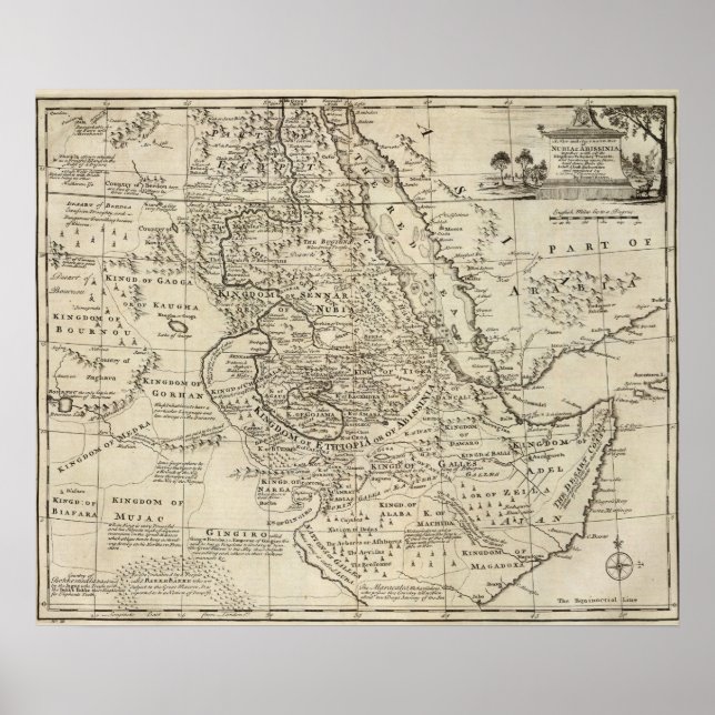 Póster Nubia and Abissinia, Africa (Frente)
