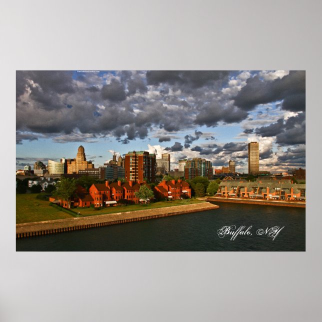 Póster Nublado con una posibilidad de búfalo. (Frente)