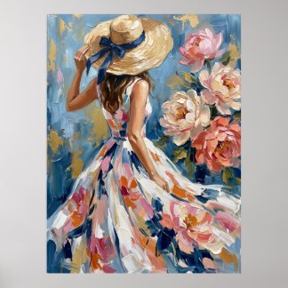 Póster Núcleo de cabaña impresionista femenina