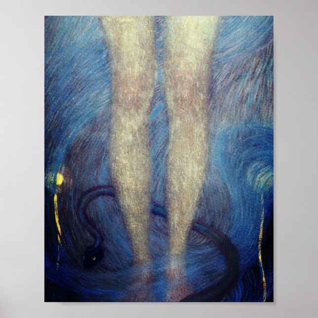 Póster Nuda Veritas - detalle (1899) de Gustav Klimt (Frente)