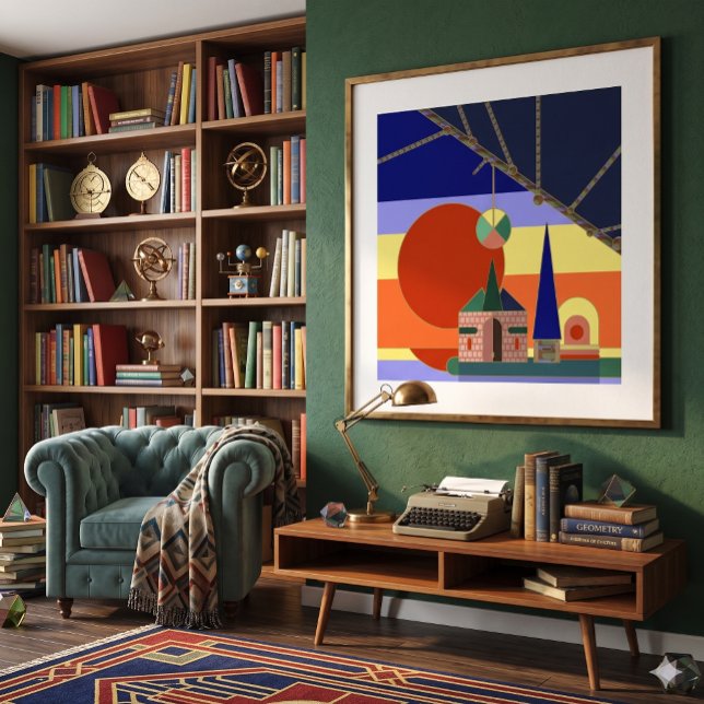 Póster Nudo del Atardecer 5W (AI interior visualization - art is not AI)