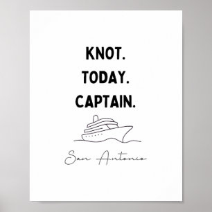 Póster Nudo Hoy Traje del Capitán Crucero San Antonio Tex