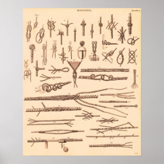 Póster Nudos Vintage Y Agarrado