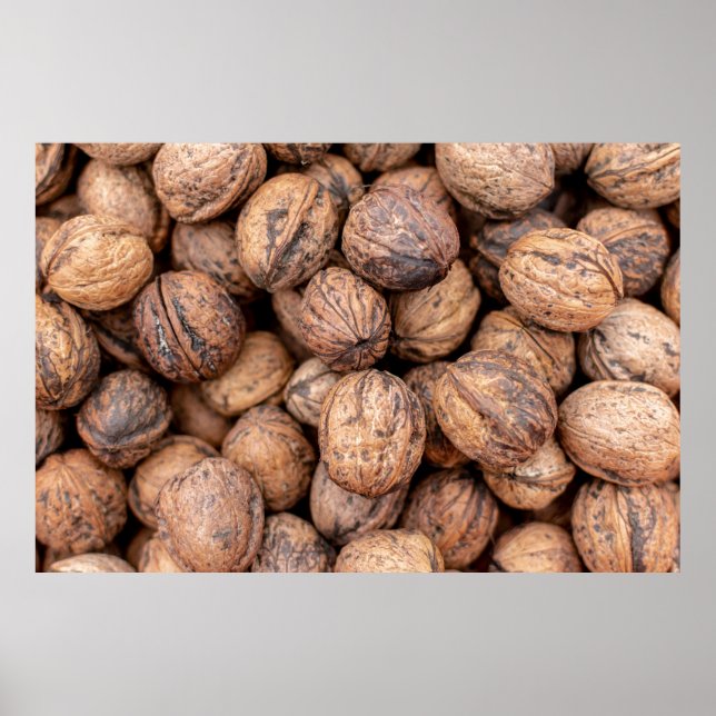 Póster Nueces de cajú marrón (Frente)