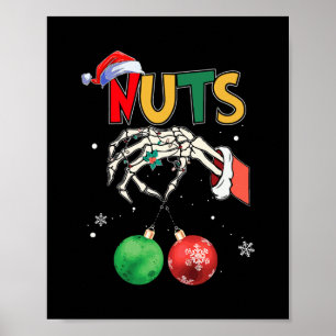 Póster nueces de pecho a juego de castañas navidades grac