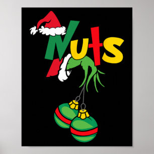 Póster Nueces de pecho coincidentes con castañas Navidade
