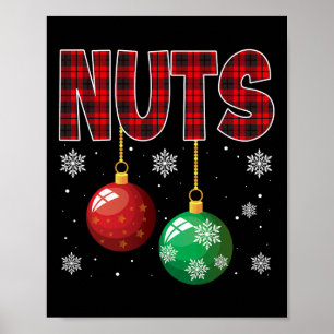 Póster Nueces de pecho coincidentes con castañas Navidade
