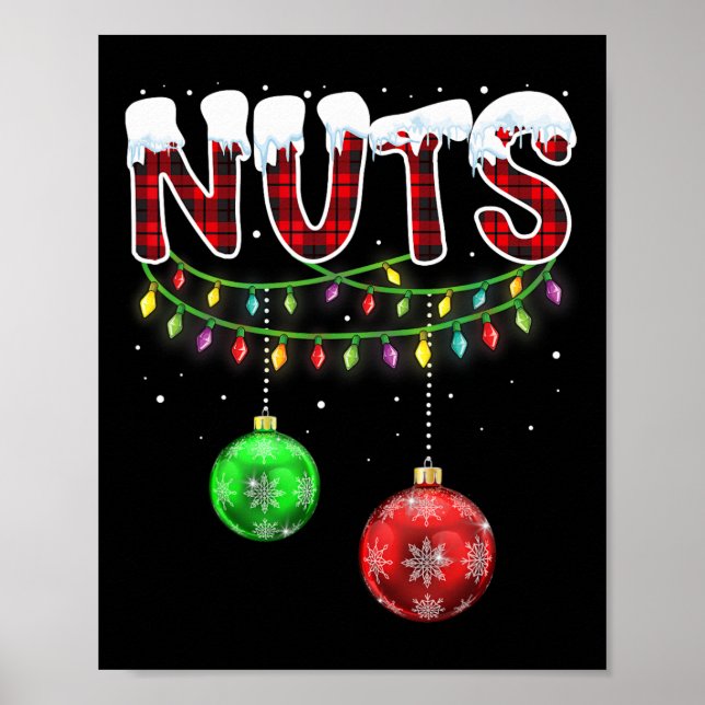 Póster Nueces de pecho coincidentes con castañas Navidade (Frente)