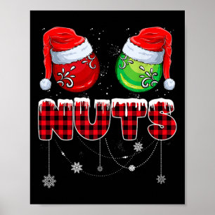 Póster Nueces de pecho coincidentes con castañas Navidade