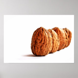 Póster Nueces en blanco
