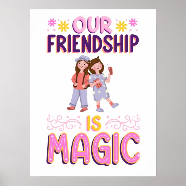 PÓSTER NUESTRA AMISTAD ES MÁGICA. AMIGOS. BBF (Frente)