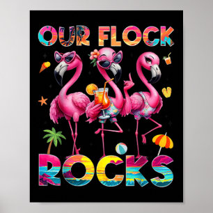 Póster Nuestra Bandada de Flamencos de Vacaciones de Vera