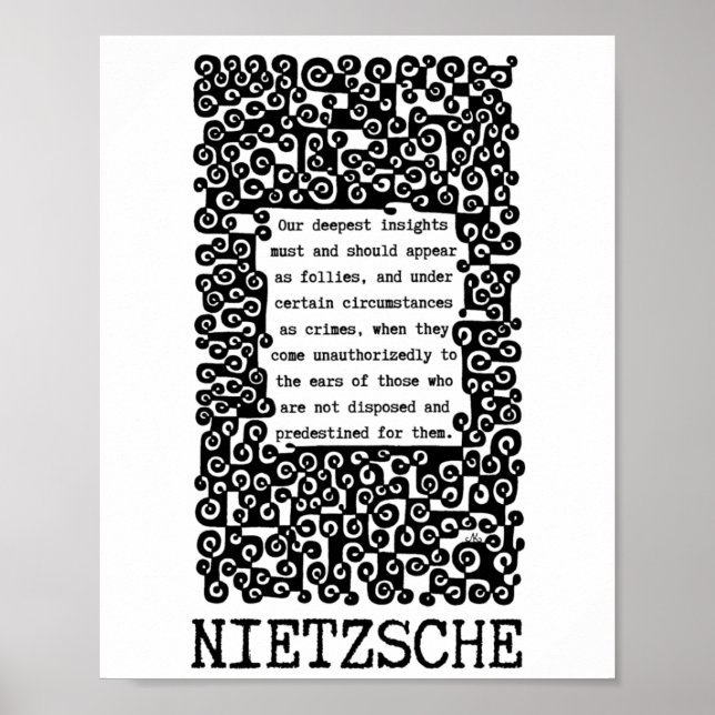 Póster Nuestra cita INSIGHTS más profunda de Nietzsche (Frente)