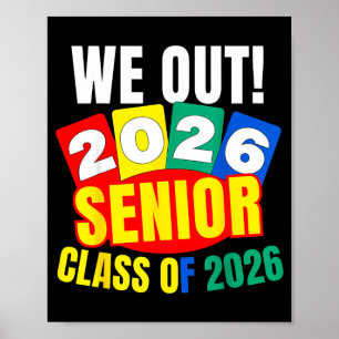 Póster Nuestra clase superior de 2026 graduación divertid