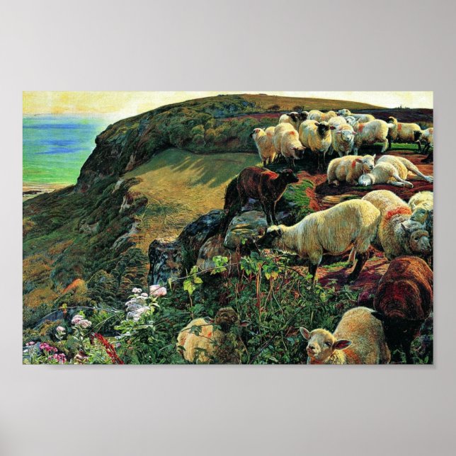 Póster Nuestra Costa Inglesa (Oveja Perdida) Por Hunt Wil (Frente)