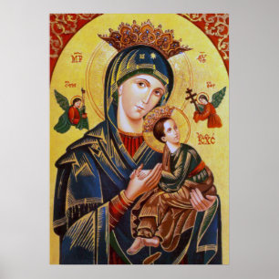 PÓSTER NUESTRA DAMA DEL ICONO DE AYUDA PERPETUA