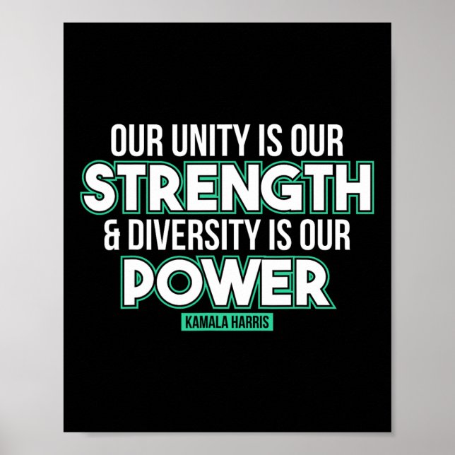 Póster Nuestra Diversidad De Fuerza Es Nuestro Poder Kama (Frente)