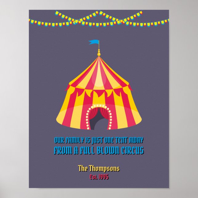 Póster Nuestra familia está a sólo una tienda de campaña  (Frente)