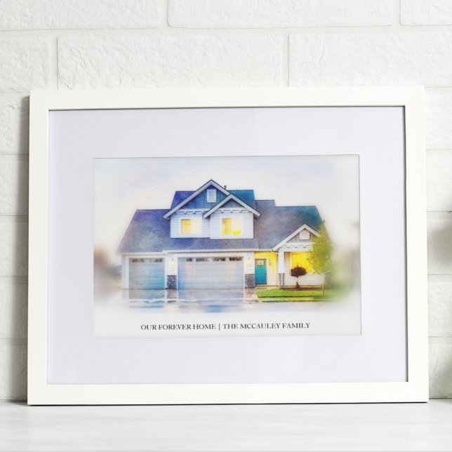 Póster Nuestra Forever Home Personalizado Retrato Waterco (Subido por el creador)