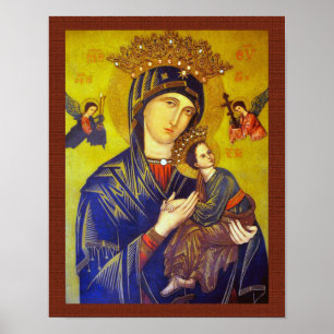 PÓSTER NUESTRA MADRE DE AYUDA PERPETUA IMAGEN SAGRADA