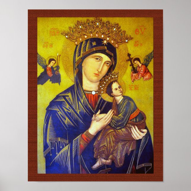 PÓSTER NUESTRA MADRE DE AYUDA PERPETUA IMAGEN SAGRADA (Frente)