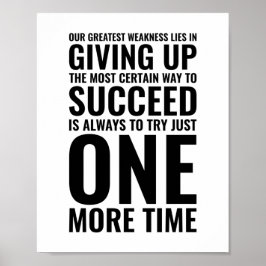 Póster Nuestra mayor debilidad | Cotización motivacional