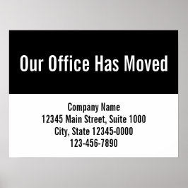 Póster Nuestra Oficina Ha Movido La Invitación De Movimie