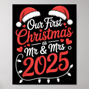 Póster Nuestra Primera Navidad Como Sra. 2025 Parejas Cas