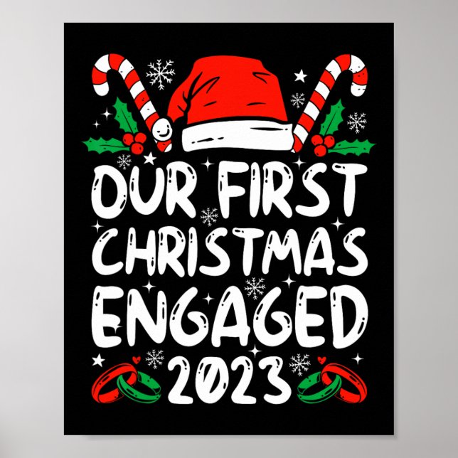 Póster Nuestra Primera Navidad Comprometida 2023 Familia  (Frente)
