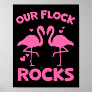 Póster Nuestra rebaño Roca Flamingo Vacaciones familiares