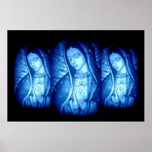 PÓSTER NUESTRA SEÑORA DE AZUL DE GUADALUPE