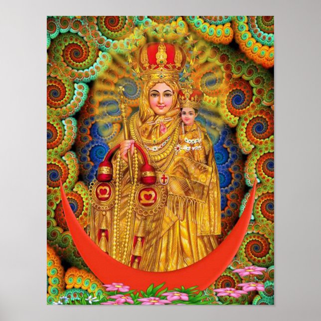 PÓSTER NUESTRA SEÑORA DE BUEN PATRÓN DE SALUD DE LA INDIA (Frente)