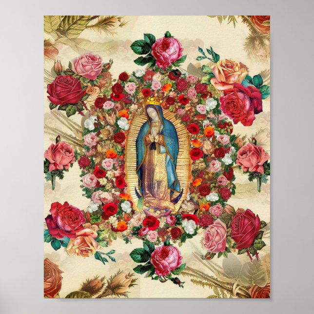 Póster Nuestra Señora de Guadalue Rosa Potpourri (Frente)