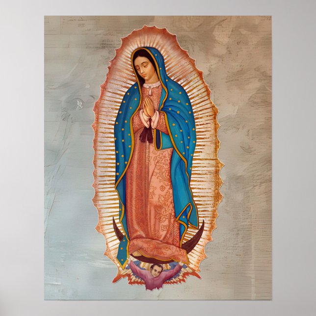 Póster Nuestra Señora de Guadalupe La Morenita (Frente)