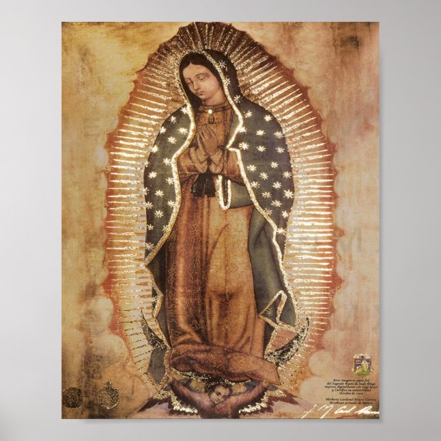 Póster Nuestra Señora De Guadalupe Madre María (Frente)