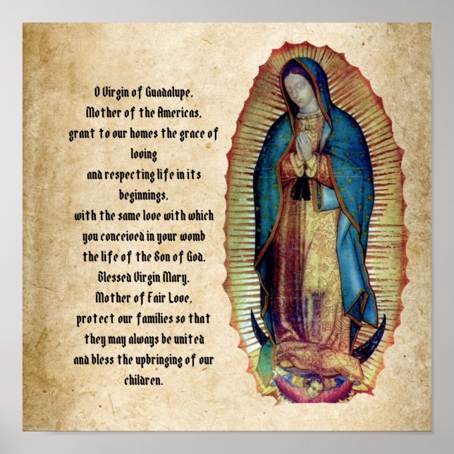Póster Nuestra Señora de Guadalupe, Nuestra Señora de Gua (Frente)