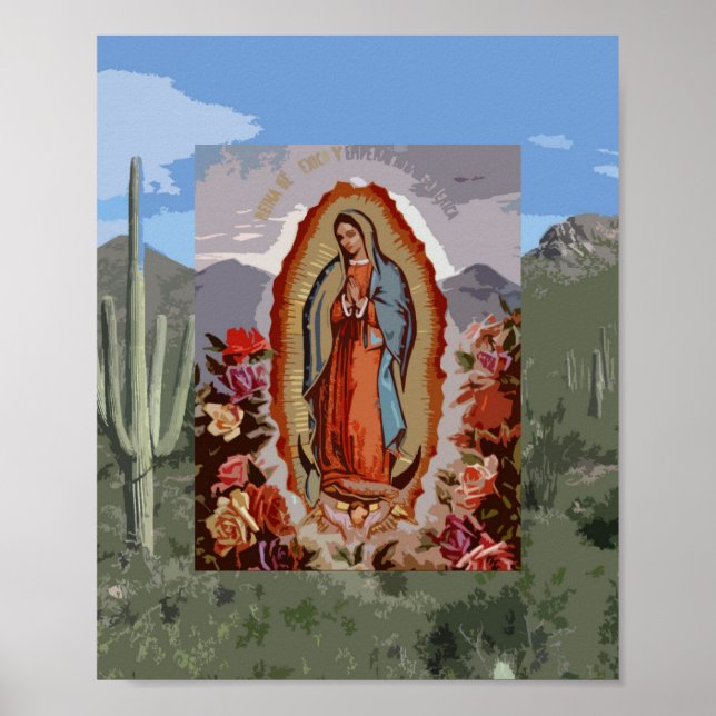 Póster Nuestra Señora de Guadalupe Sonoran (Frente)