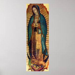 Póster Nuestra Señora de Guadalupe Tilma Imagen 12x36 Vir