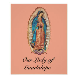 Póster Nuestra Señora de Guadalupe Tilma Milagrosa Arte F
