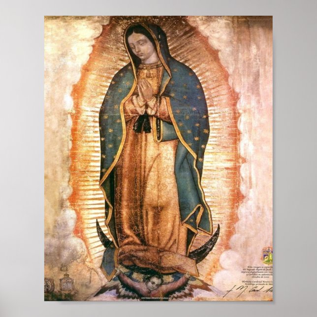 Póster Nuestra Señora De Guadalupe Vintage (Frente)