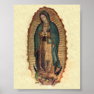 Póster Nuestra Señora de Guadalupe Vintage Original