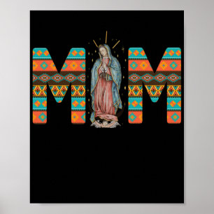 Póster Nuestra Señora de Guadalupe Virgen Católica María
